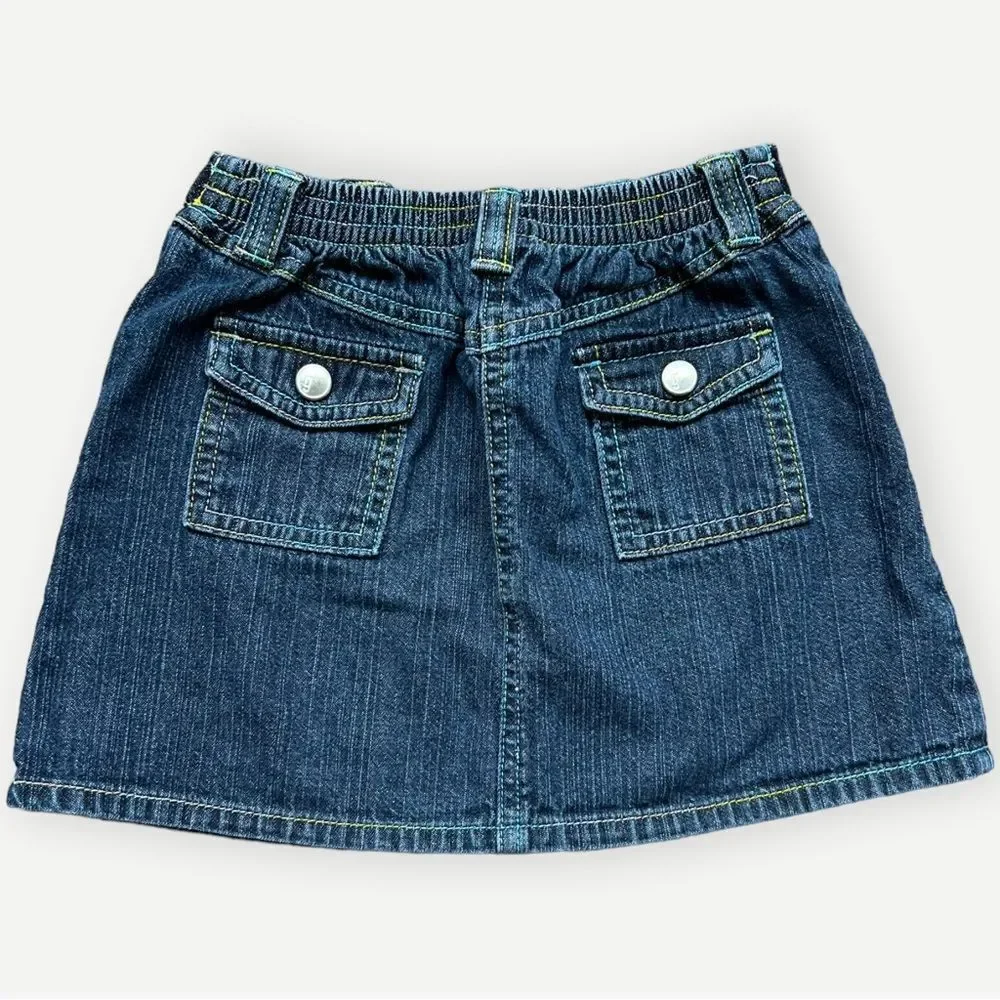 Gymboree Girls Kids Embroidered Candy Detail Denim Jean Skirt. 5. 5T.